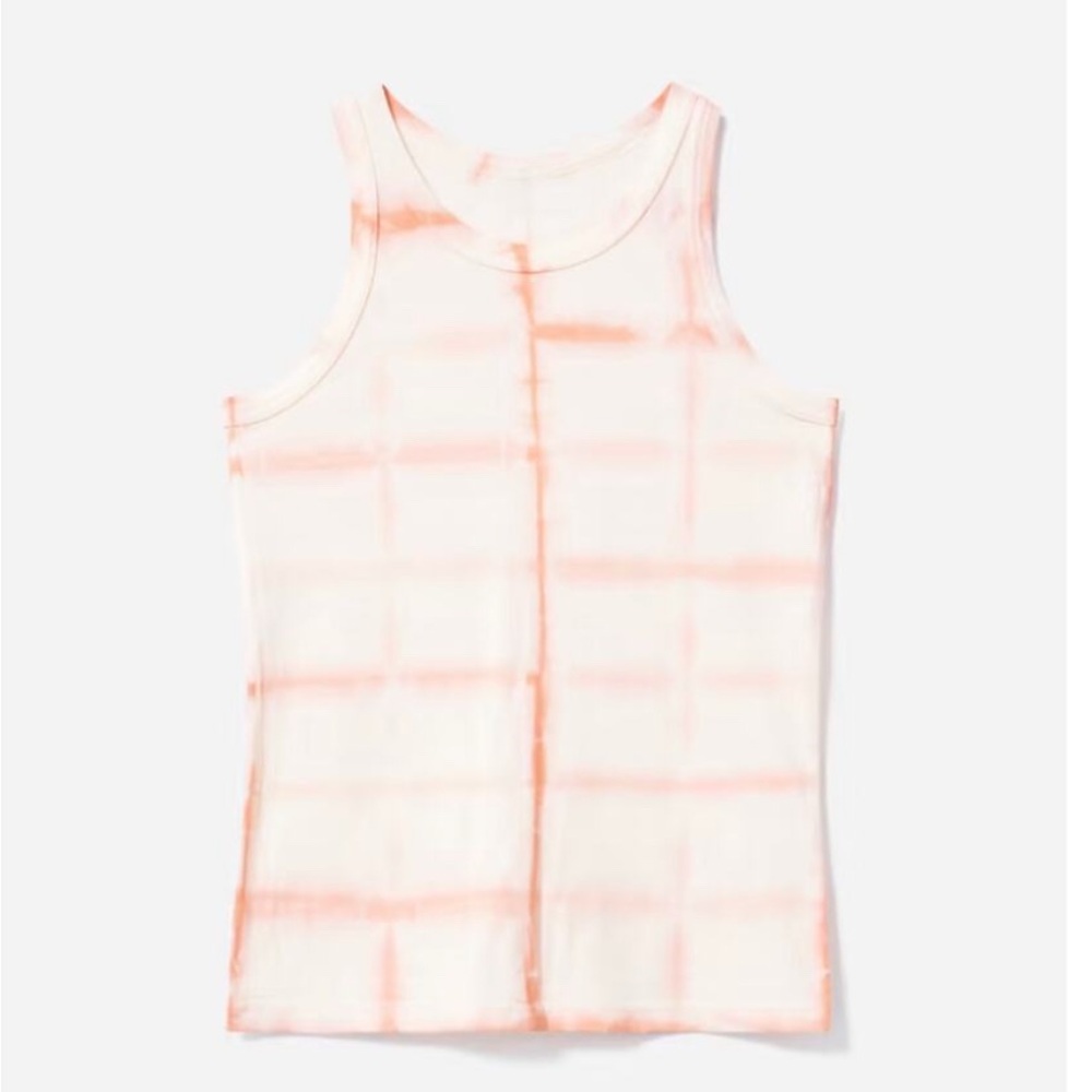 Everlane Cutaway Tank - orange tie dye